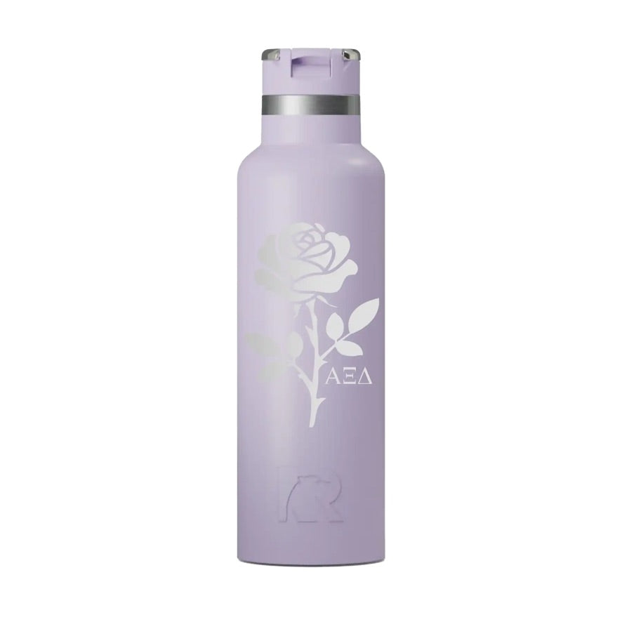 Alpha Xi Delta RTIC 20 oz Journey Ceramic Lined Water Bottle -Rose