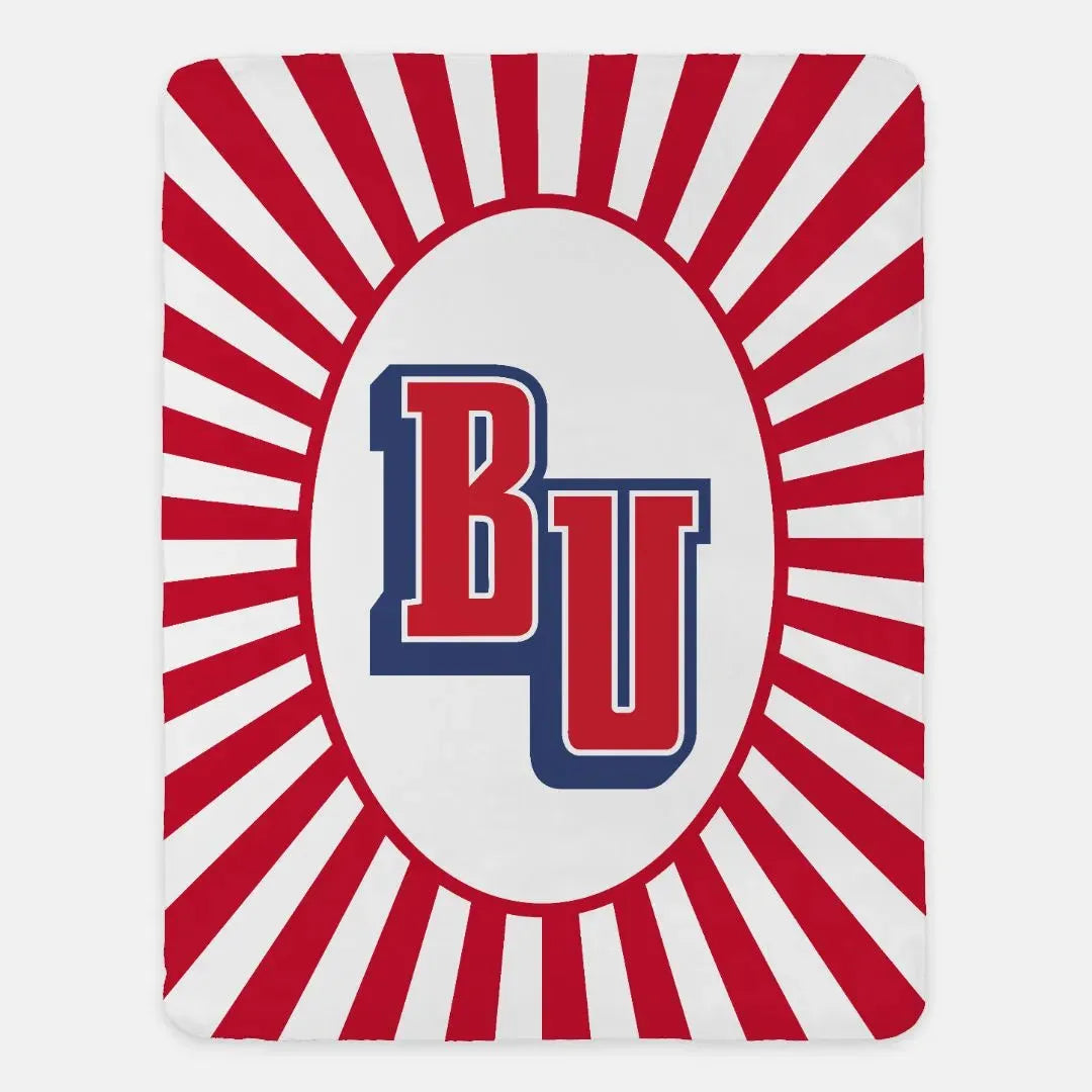 Belmont University Throw Blanket XL 60x80 - BU Red Starburst | Gifts Throw Blankets