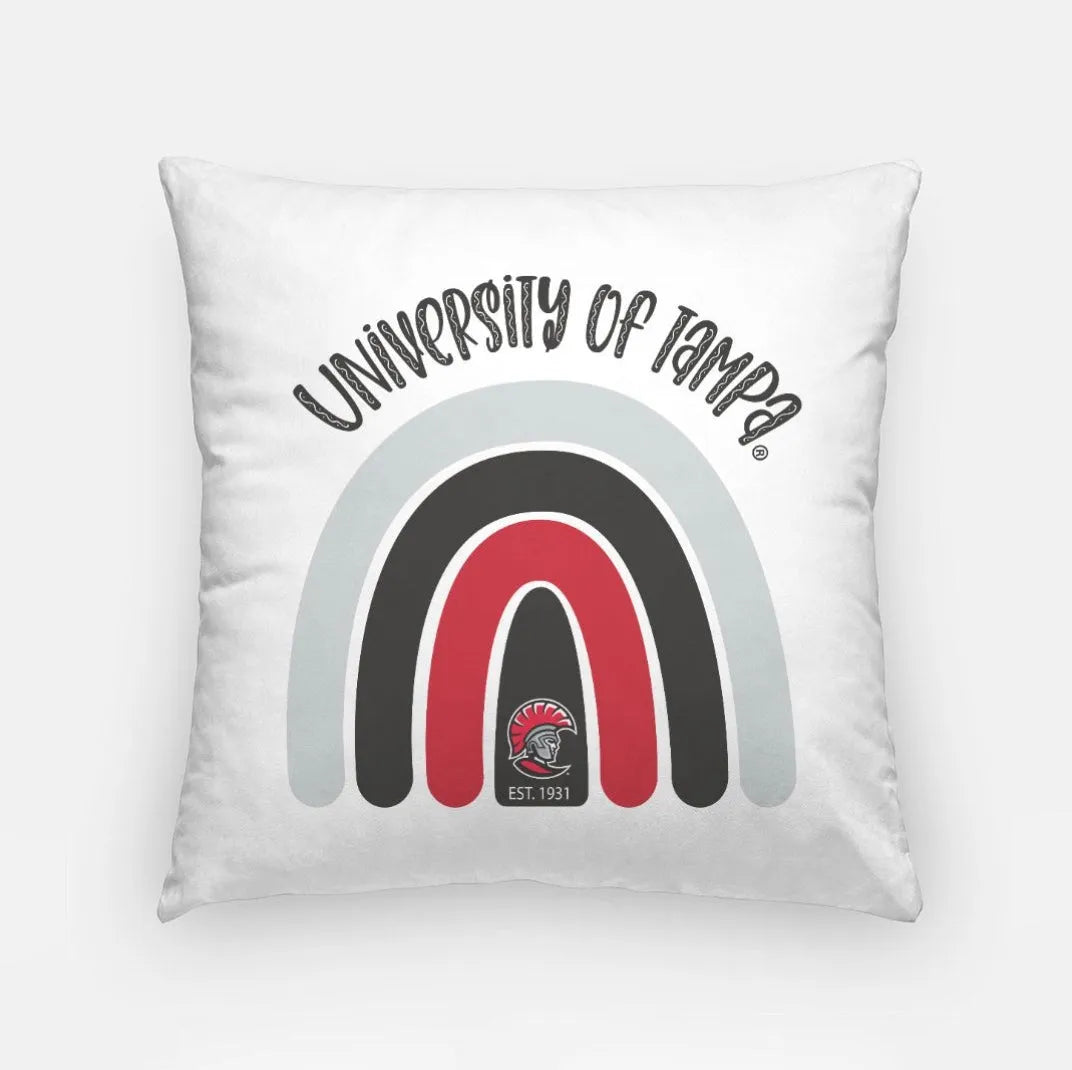 University of Tampa 18" Throw Pillow Cover - Rainbow Pillow Covers
