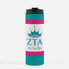 Zeta Tau Alpha Tumbler Thermal Tumbler 16 oz. - Stripes | Water Bottle | Travel Mug | Festive Fit Home