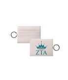 Zeta Tau Alpha Vegan Saffiano Leather Card Holder - Crown | ZTA Gifts