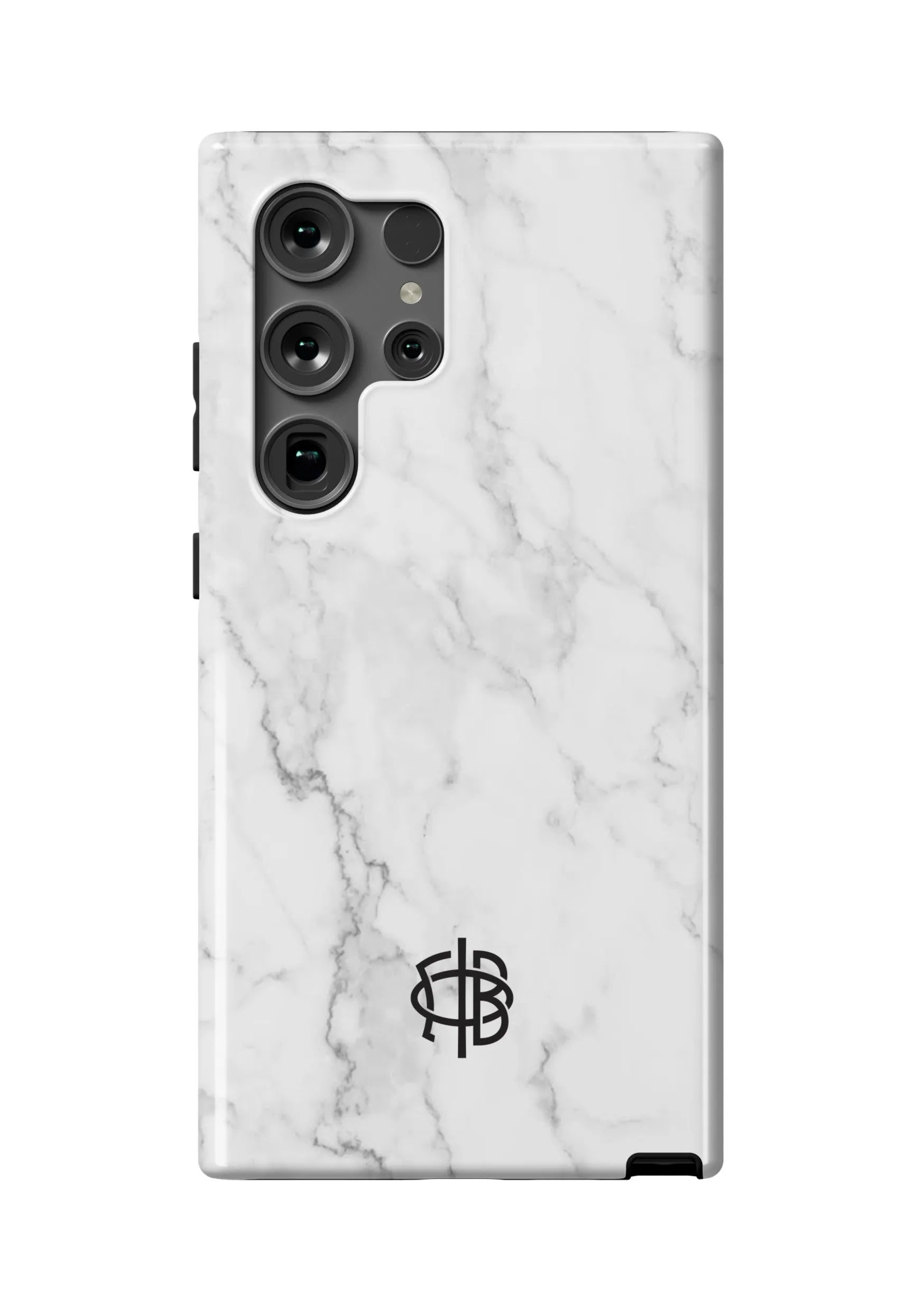 Gamma Phi Beta Samsung Galaxy 24, 23 Mobile Phone Case - White Marble Gloss Mobile Phone Cases