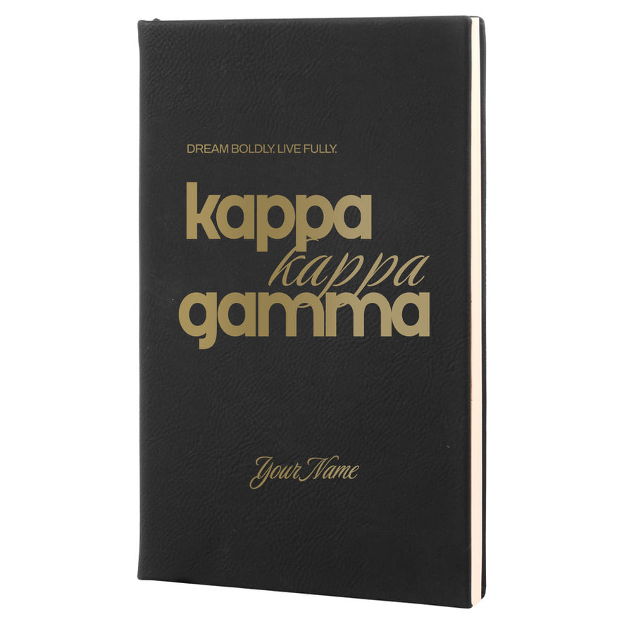 Kappa Kappa Gamma Personalized Leatherette Notebook Journal