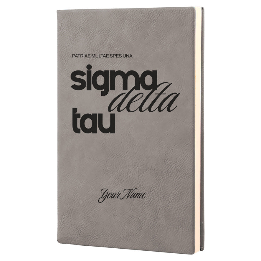 Sigma Delta Tau Personalized Leatherette Notebook Journal