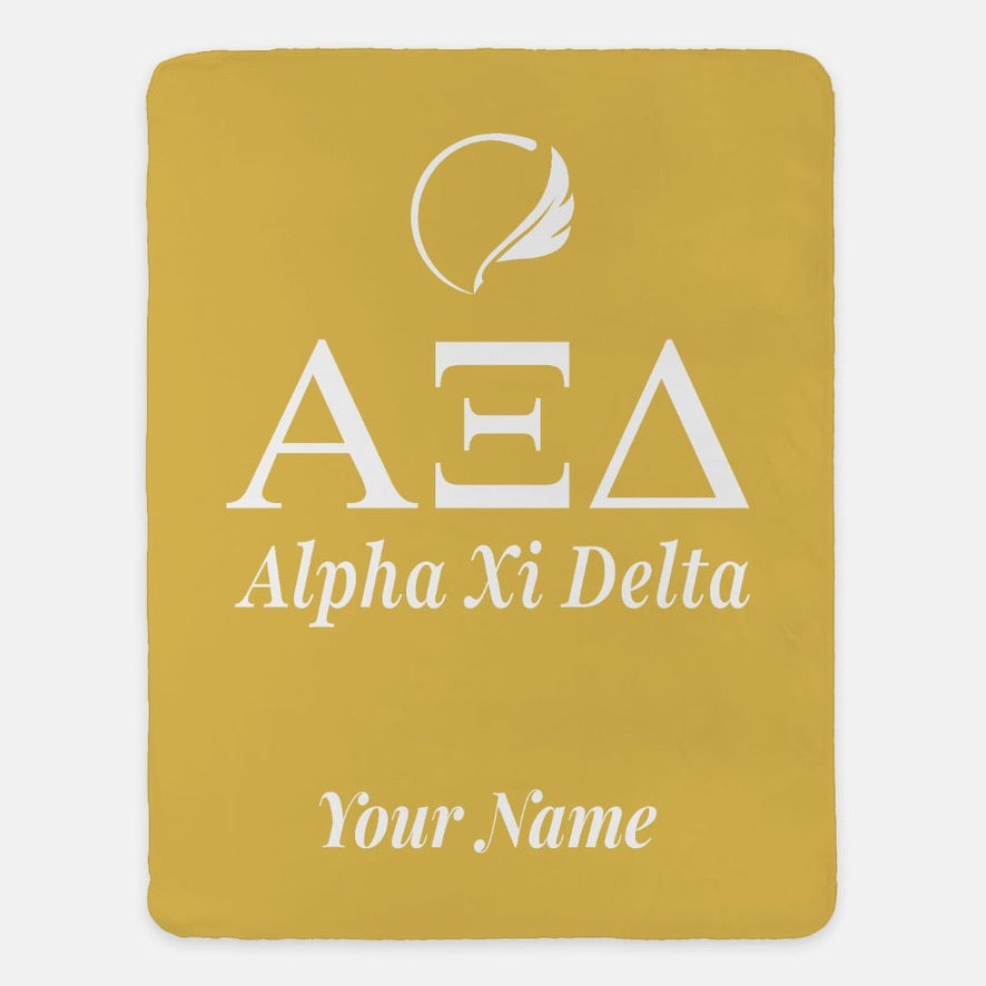 Personalized Alpha Xi Delta Blanket XL 60x80 | AXiD Gifts