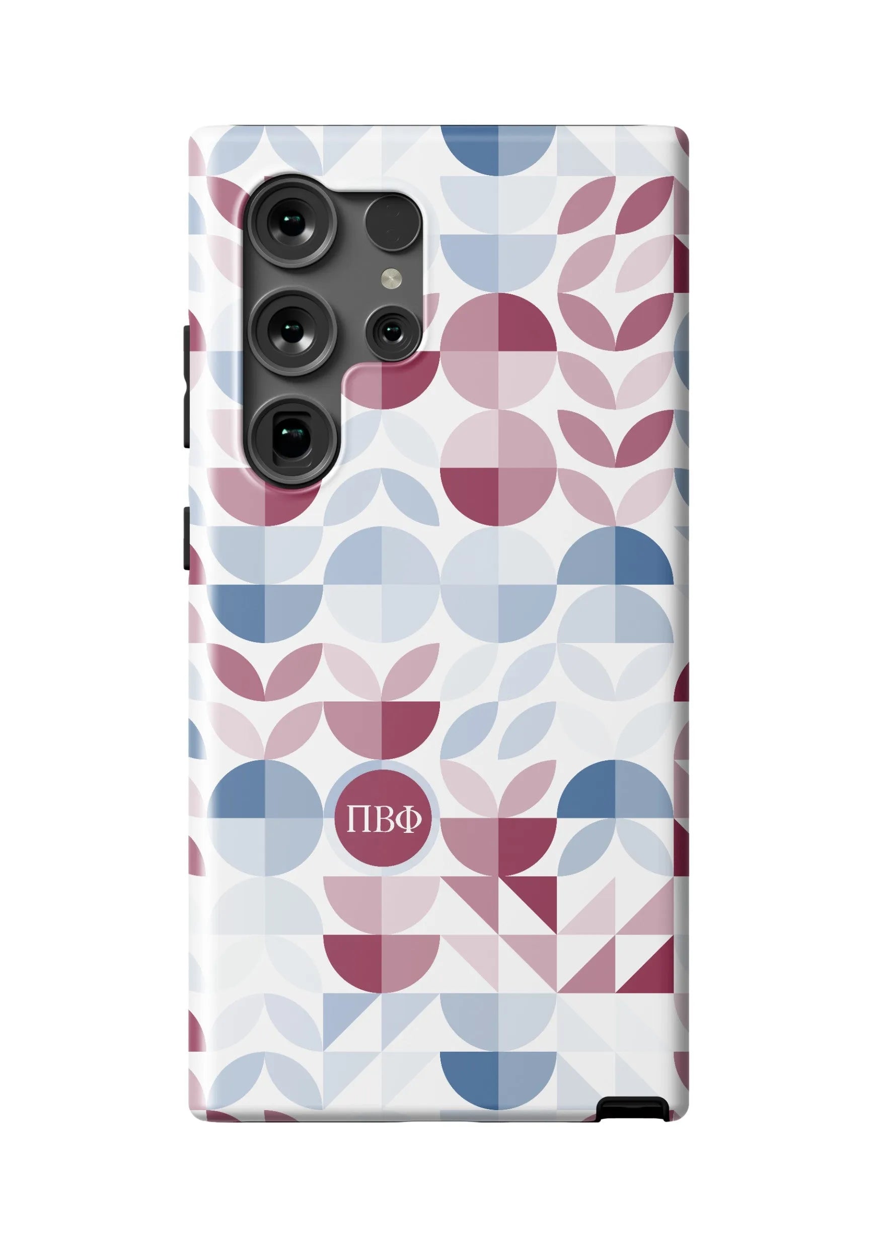 Pi Beta Phi Samsung Galaxy 24, 23 Mobile Phone Case - Geo Petals Matte Mobile Phone Cases