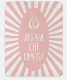 Alpha Chi Omega XL 60x80 Sherpa Throw Blanket - Starburst | AXO Gifts