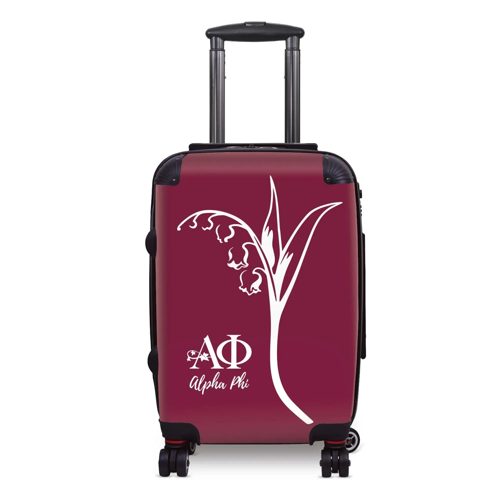 Alpha Phi Carry-on Suitcase - Modern Lily of the Valley Suitcases