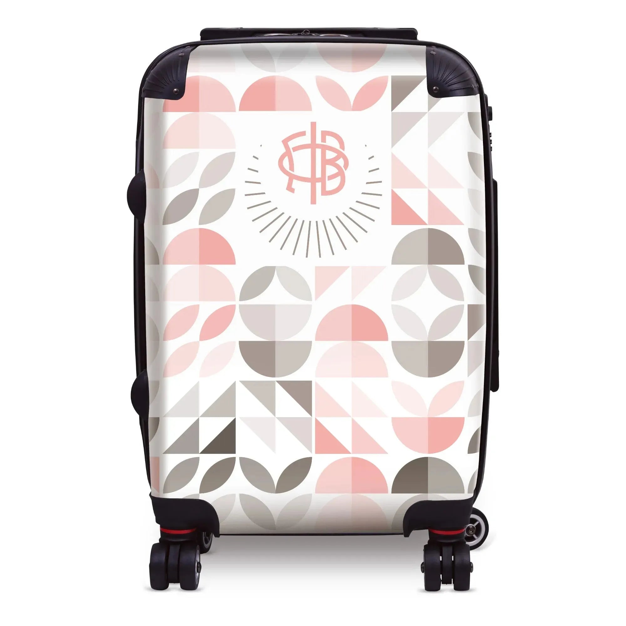Gamma Phi Beta 20" Carry-on Suitcase Luggage - Geo Petals Suitcases