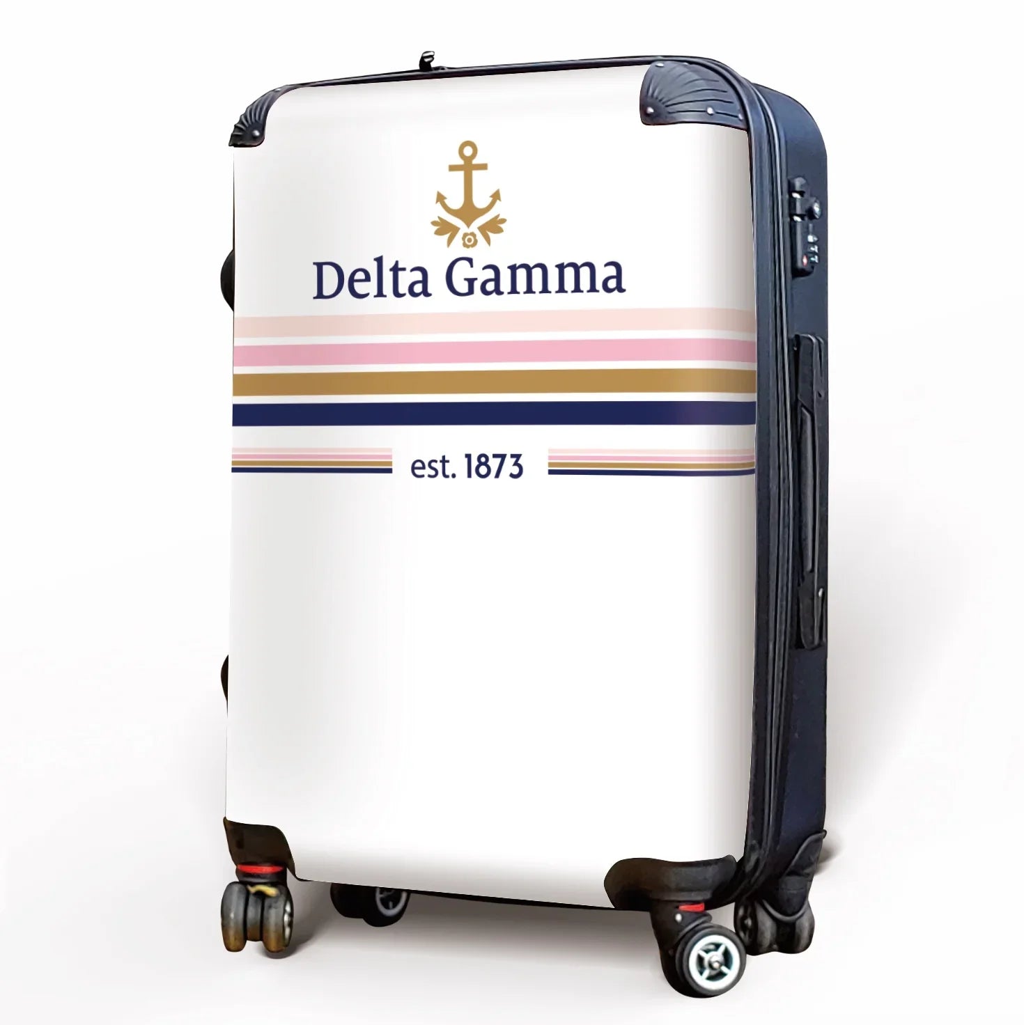 Delta Gamma Carry-on Suitcase - Preppy Stripes Suitcases