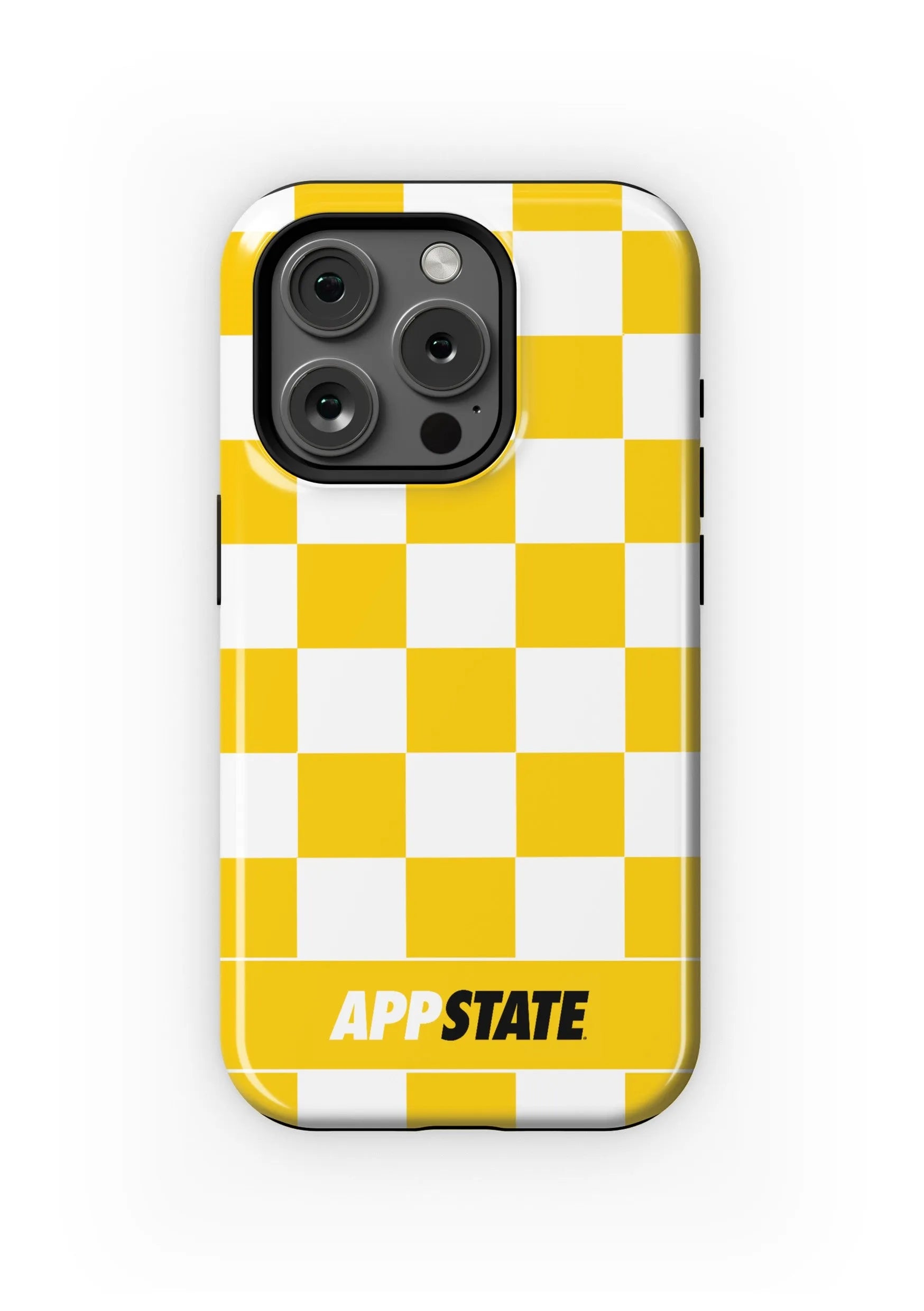 Appalachian State University iPhone 16, 15, 14, 13 Mobile Phone Case -Gold Check Gloss Mobile Phone Cases