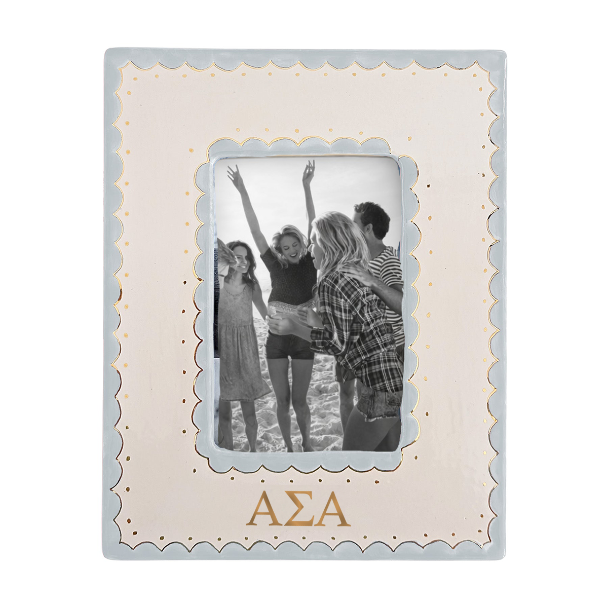 Alpha Sigma Alpha Scallop Picture Frame | Big Little Gifts & Keepsakes