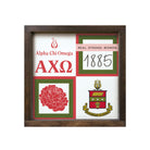 Alpha Chi Omega 12x12 Wood Framed Sign - Color Block | Custom Wall Art