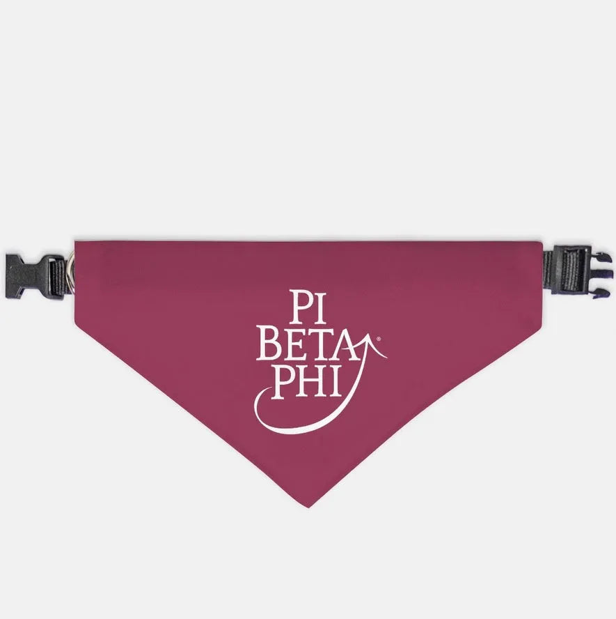 Pi Beta Phi Pet Bandana | Official Pi Phi Merch | Custom Gifts | Decor