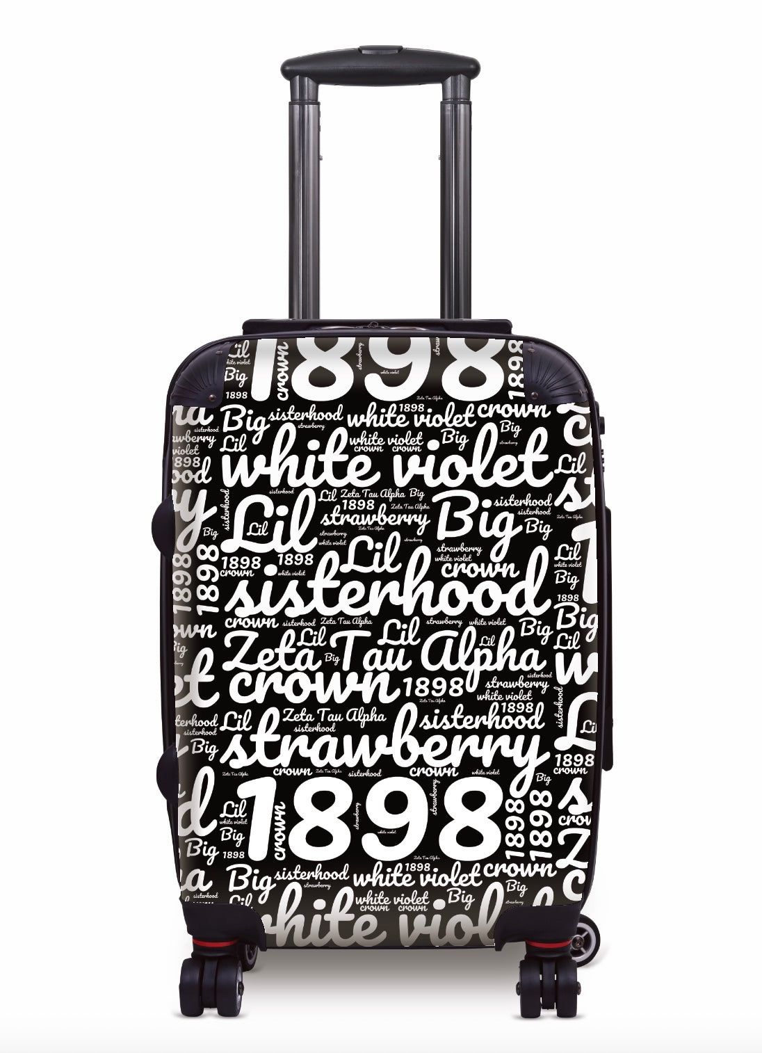 Zeta Tau Alpha Carry-on Luggage - Expression Art Black Suitcases