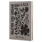 Alpha Chi Personalized Leatherette Notebook Journal - Retro Floral