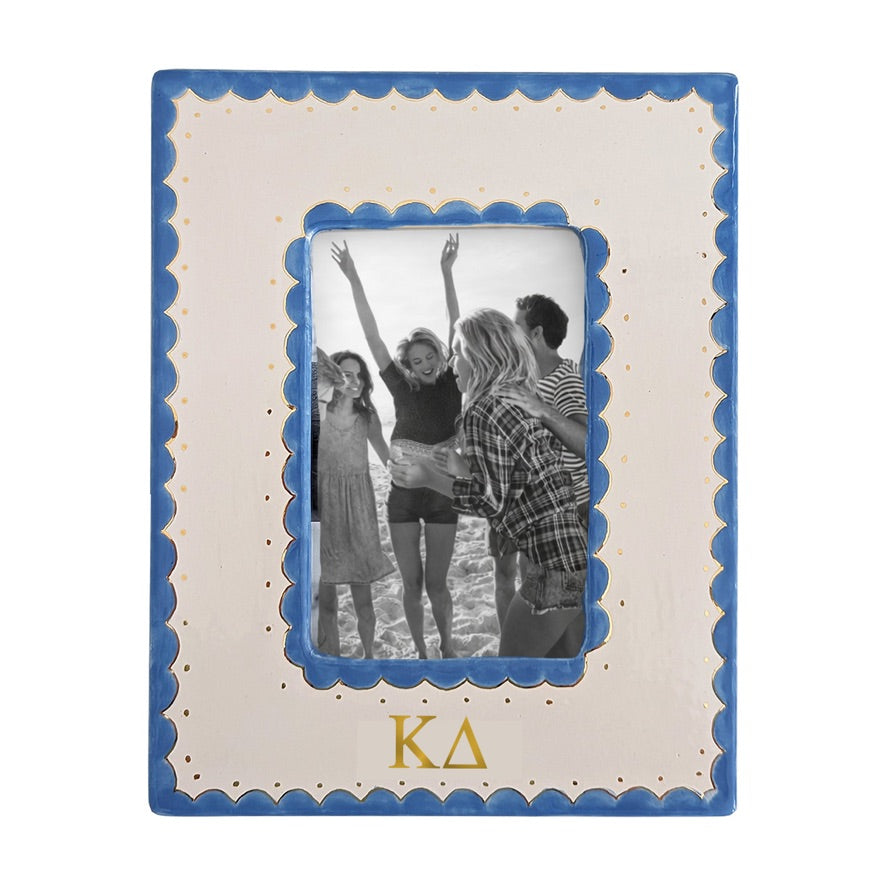 Kappa Delta Scallop Monogrammed Picture Frame