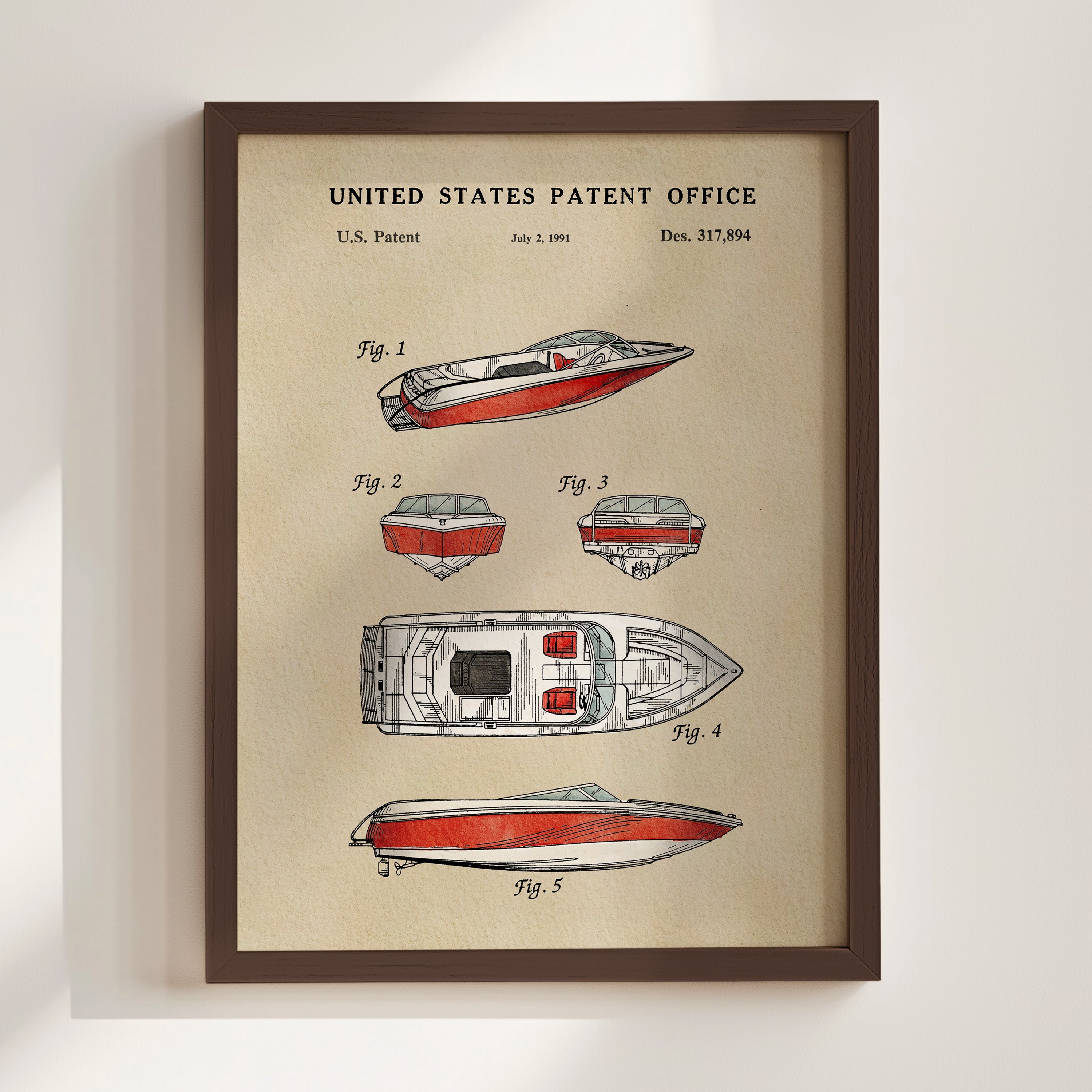 Speedboat US Patent Art Print