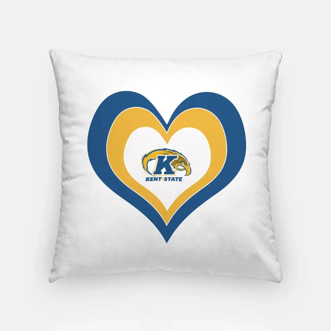 Kent State 18" Throw Pillow Cover - Heart Pillow Covers