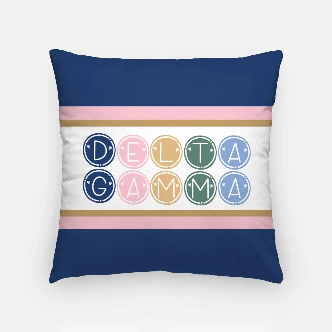 Delta Gamma 18" Throw Pillow Cover - Dots Pillow Covers