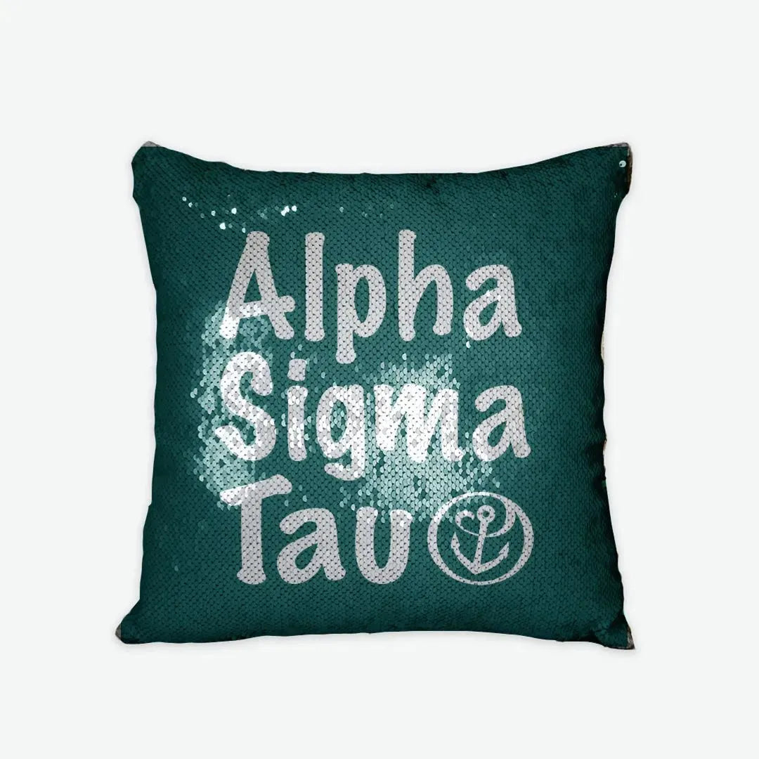 Alpha Sigma Tau Sequin Pillow Cover Pillow Covers