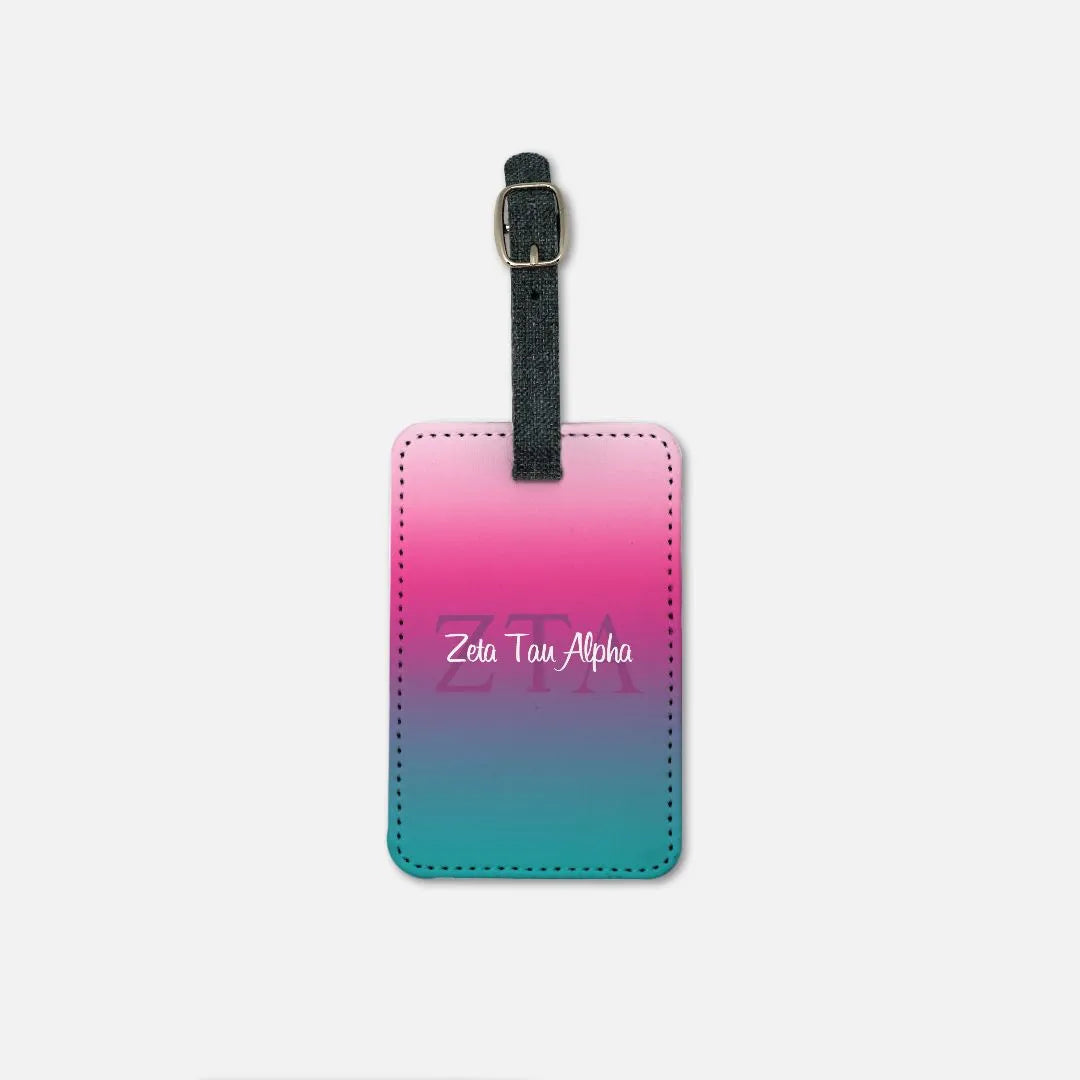 Zeta Tau Alpha Luggage Tag (Set of 2) - Gradient | Travel Accessories | Festive Fit Home