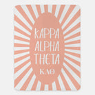 Kappa Alpha Theta Sherpa Blanket XL 60x80  Pink Starburst | Gifts