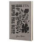 Zeta Tau Alpha Personalized Leatherette Notebook Journal Retro Floral