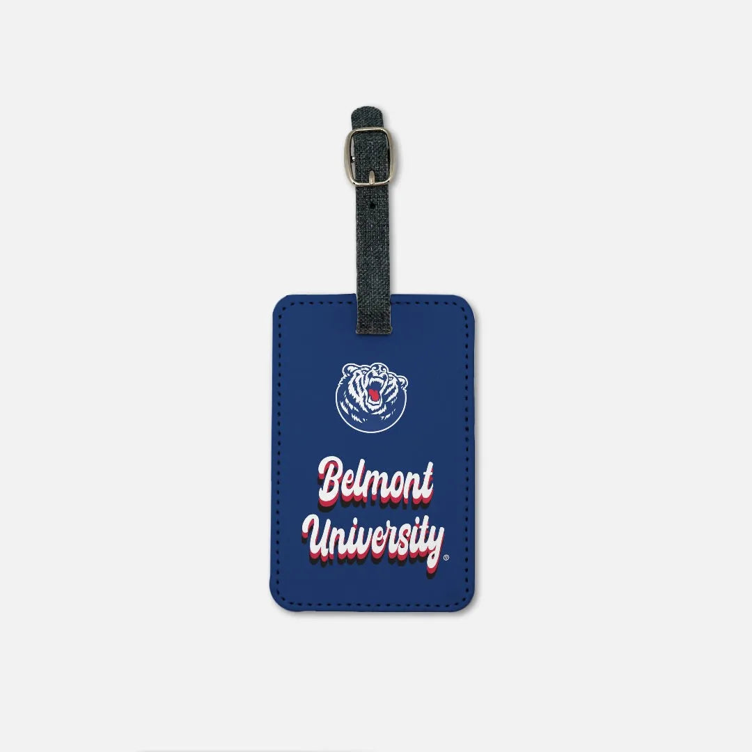 Belmont University Retro Luggage Tag (Set of 2) | Custom Merchandise | Festive Fit Home