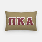 PIKE Lumbar Pillow Cover - Bold Greek Letters Gold Garnet Pillow Covers