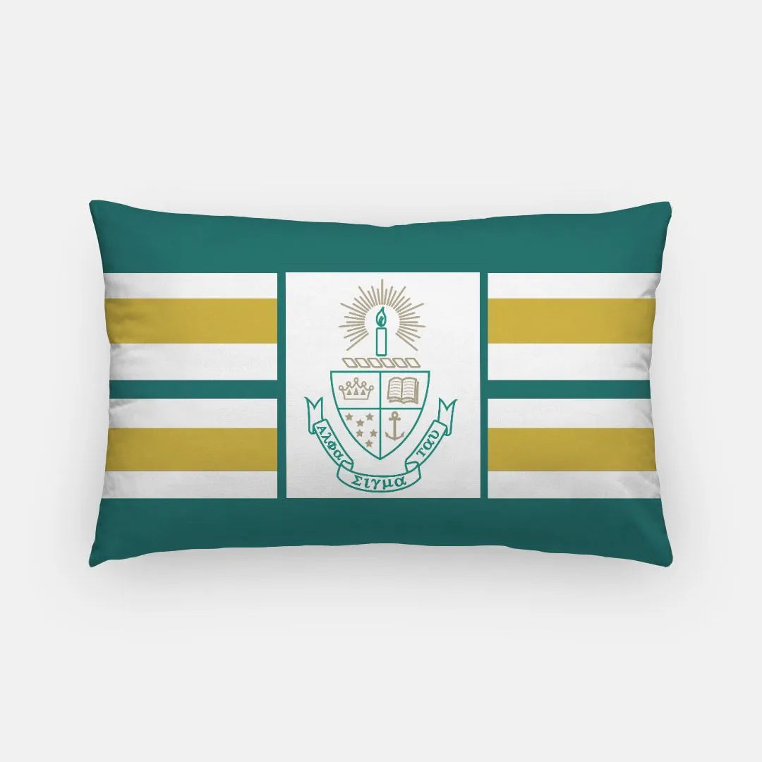 Alpha Sigma Tau Lumbar Pillow Cover - Crest | Official Merchandise | Custom Gifts