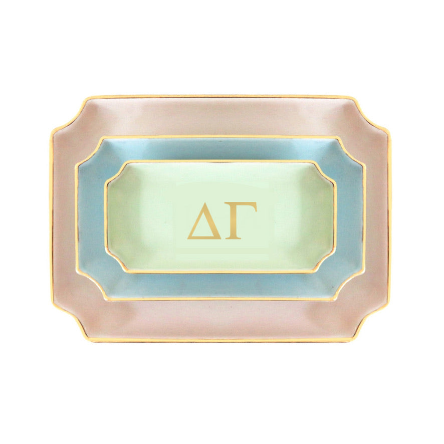 Delta Gamma Gold Monogram Decorative Tray | DG Big Little Gifts