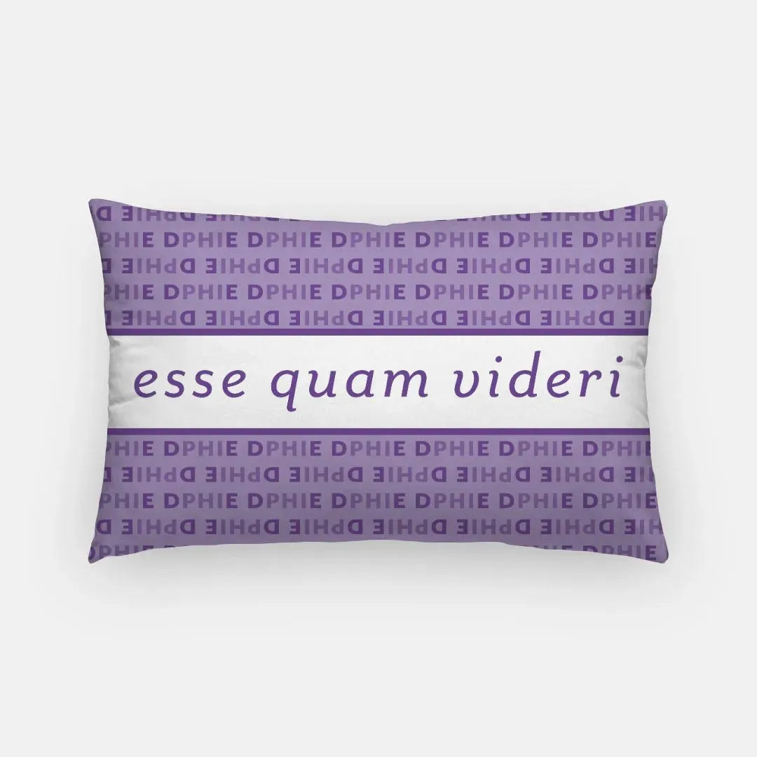 Delta Phi Epsilon Lumbar Pillow Cover - DPHIE Pattern | Custom Gifts