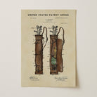 Vintage Golf Bag US Patent Art Print | Sports-Themed Dorm Decor | Wall Art | Campus Greek Fit