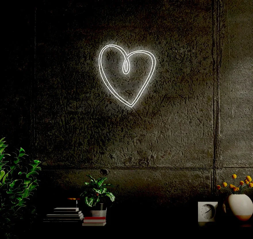 Sigma Kappa Heart LED Neon Sign w/ Dimmer | Sig Kap Wall Art