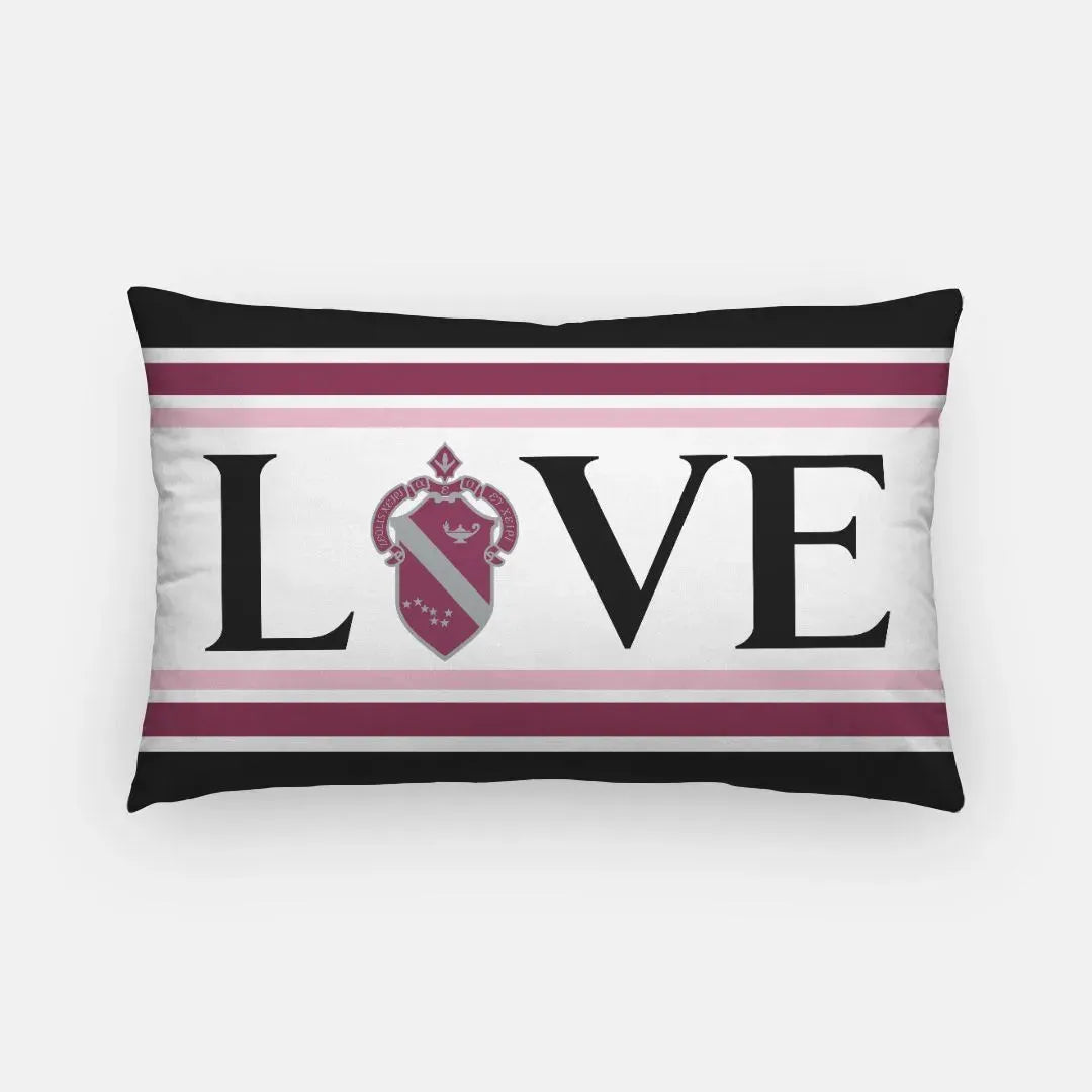 Alpha Phi Throw Lumbar Pillow Cover - LOVE Pillow Covers