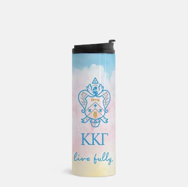 Kappa Kappa Gamma Thermal Tumbler - Sky Coat of Arms 16 oz. Drinkware