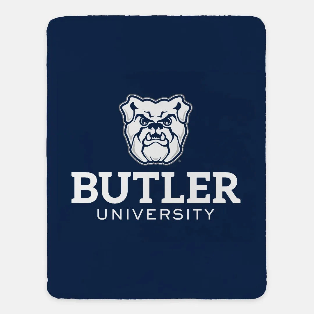 Butler University XL 60x80 Sherpa Blanket - | Bulldogs Dorm Decor