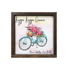 Kappa Kappa Gamma 12x12 Wood Framed Sign - Floral Bike | KKG Gifts