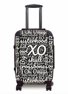 Chi Omega Carry-on Suitcase - Expression Art Black Suitcases