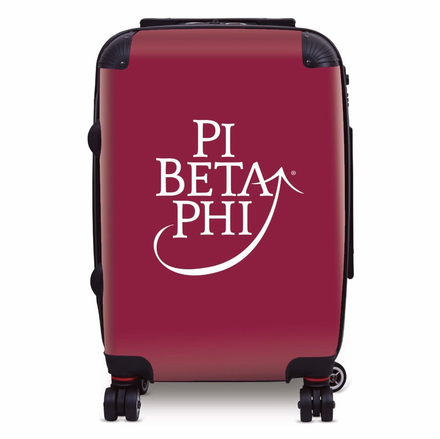 Pi Beta Phi 20" Carry-on Suitcase Luggage | Custom Pi Phi Travel Gifts