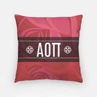 Alpha Omicron Pi Floral Pillow Cover - 18" | Gift Shop | Merchandise & Decor | Campus Greek Fit | AOII Gift Shop