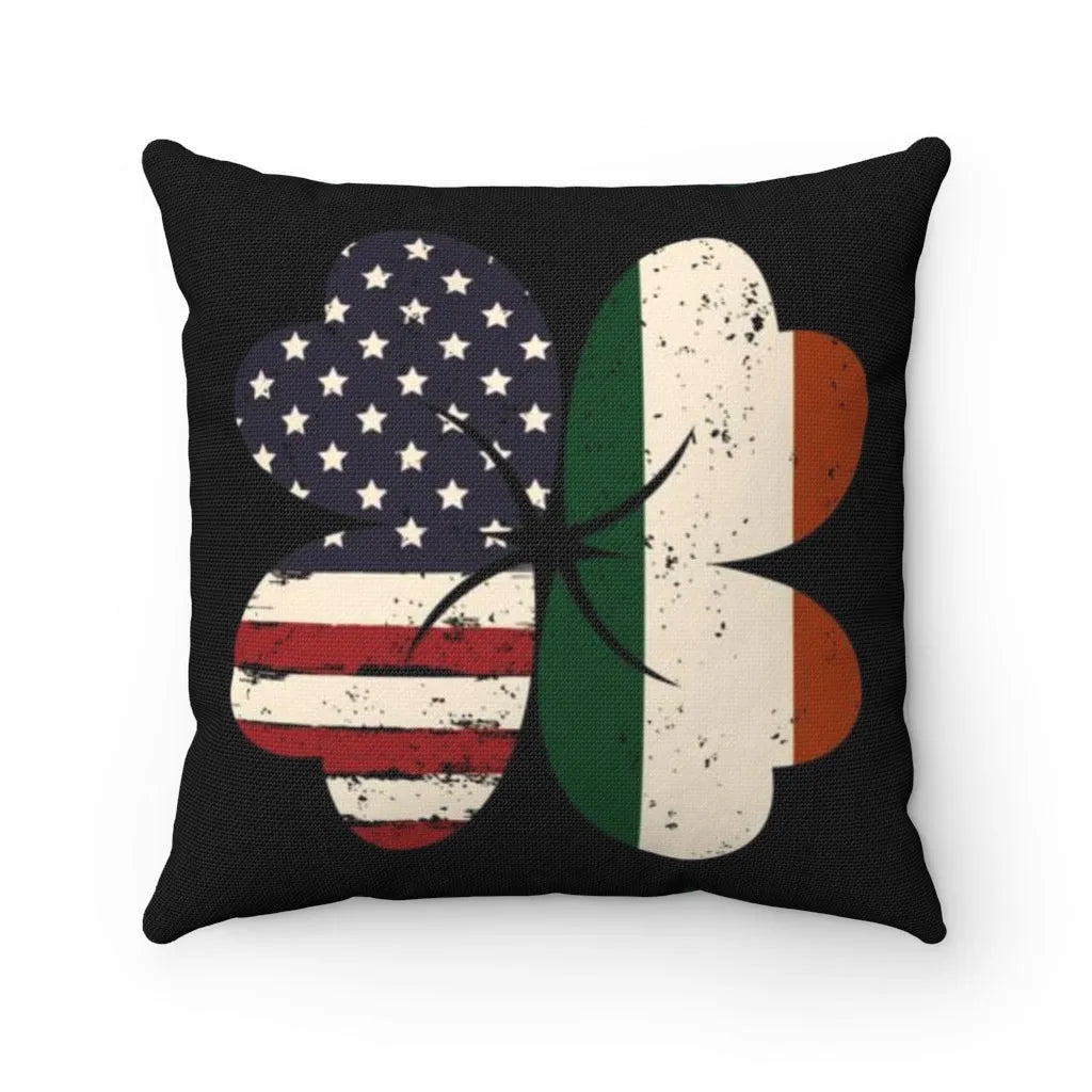 Irish American Flag Pillow | Festive Fit Home | St. Patrick's Day Home Decor | Irish Flag Pillow | American Flag Pillow