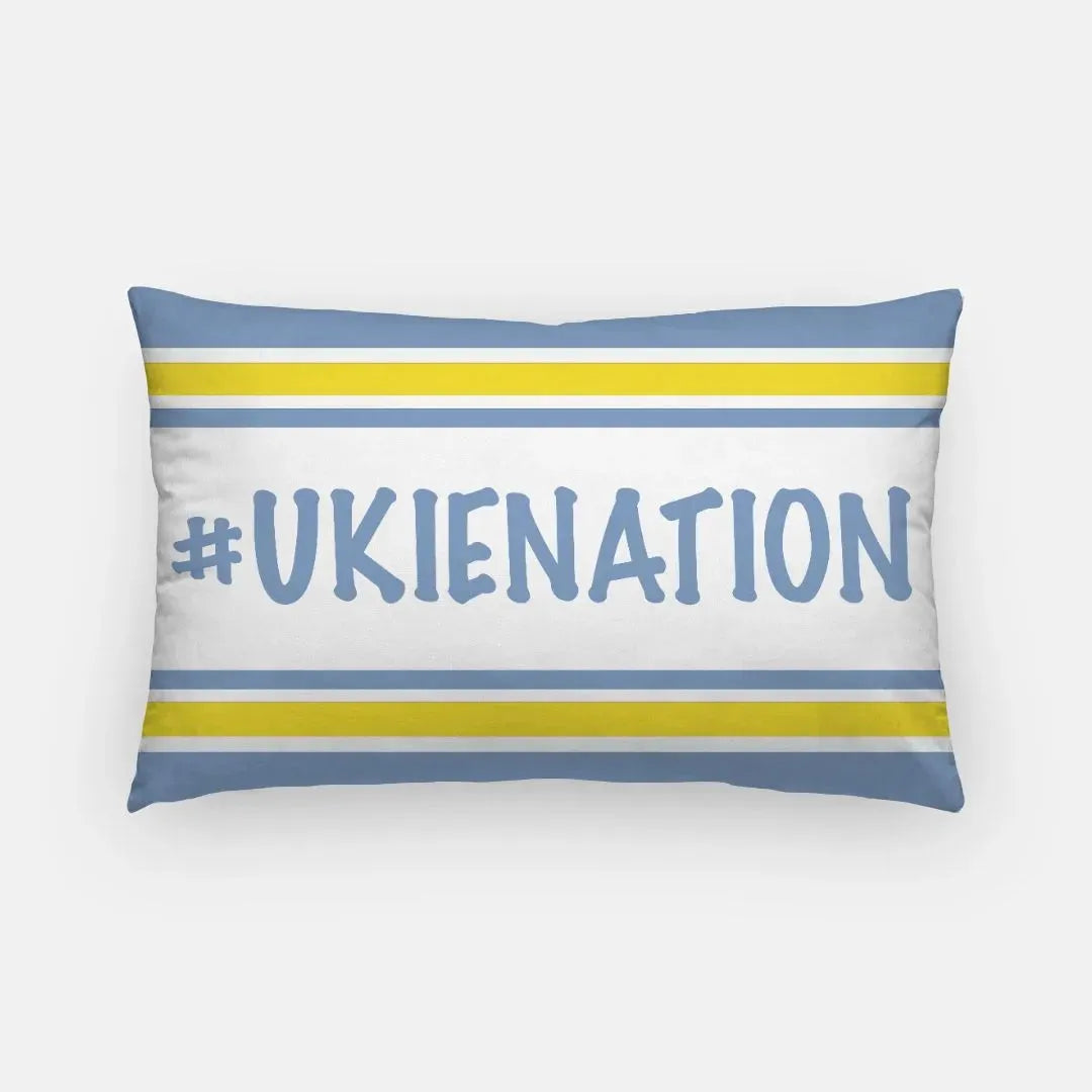 #UKIENATION Striped Lumbar Pillow Cover - Campus Greek Fit