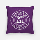 Sigma Kappa Pillow Cover - Purple Seal 18" | Custom Gifts and Decor | Official. merchandise | Festive Fit Home