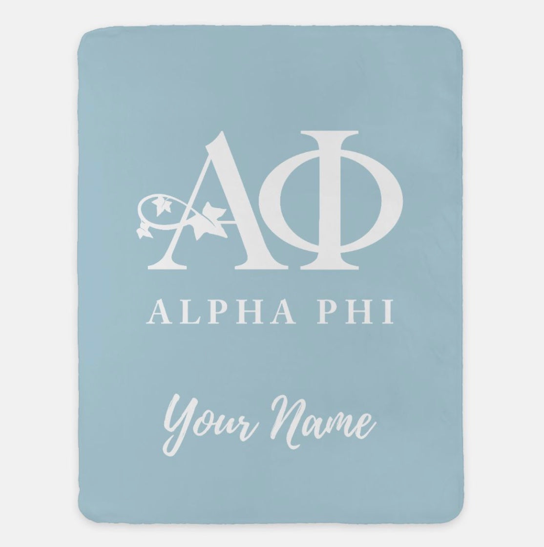 Personalized Alpha Phi  XL 60x80 Sherpa Blanket | Custom APhi Gifts