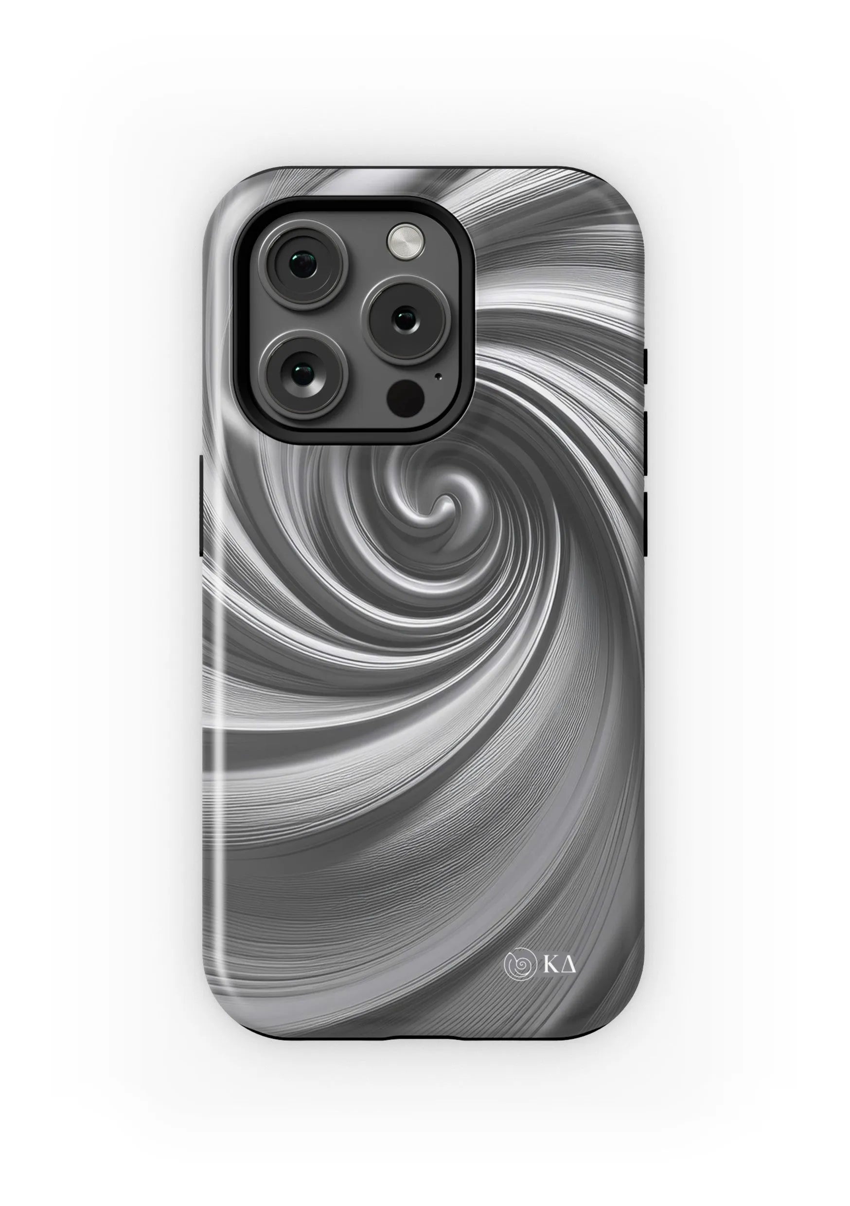 Kappa Delta iPhone 16, 15, 14 Mobile Phone Case - Gray Swirl | Gifts