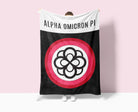 Alpha Omicron Pi XL 60x80 Blanket Infinity Rose Wide Band | AOII Gifts