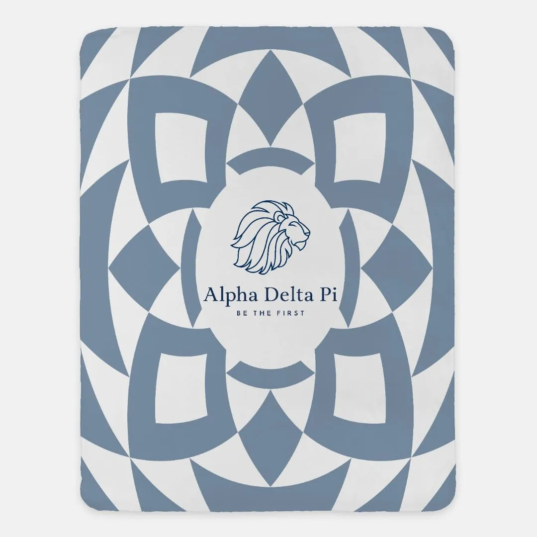 Alpha Delta Pi XL 60x80 Sherpa Throw Blanket - Horizon Tribal | ADPi