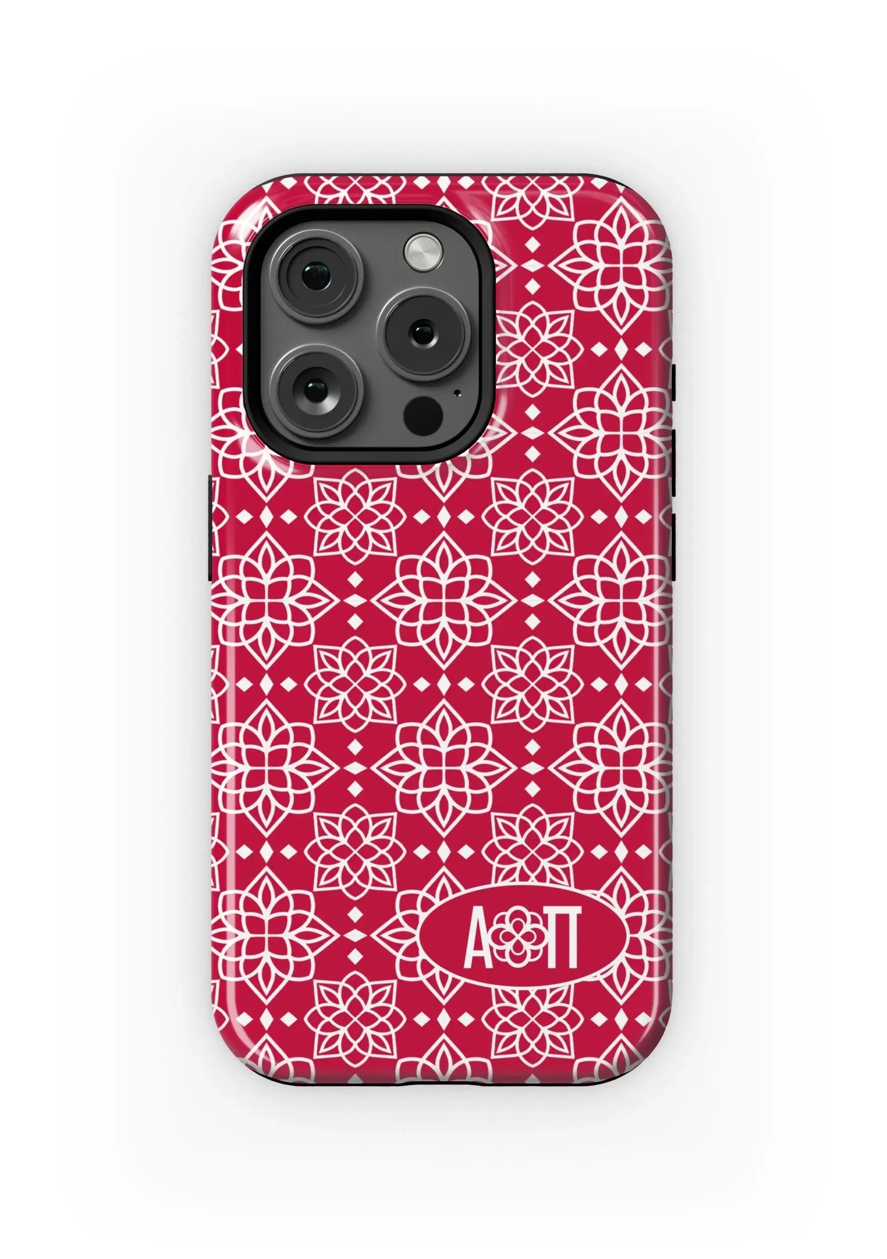 Alpha Omicron Pi iPhone 16, 15, 14 Mobile Phone Case - Ornate Gloss Mobile Phone Cases